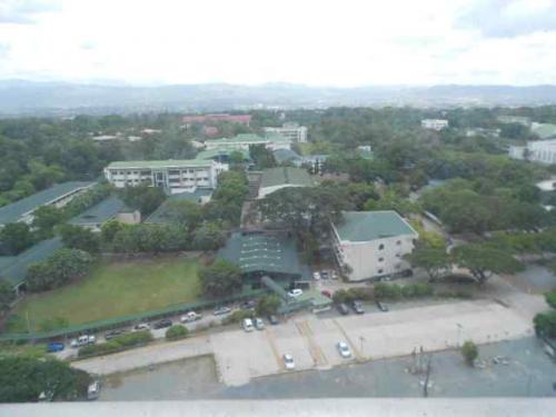 view of Miriam College fr the window
