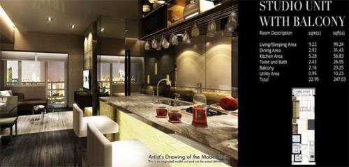 Studio Unit with Balcony