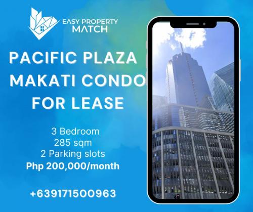 3Br Makati Condo for Rent Lease Pacific Plaza Ayala Avenue Makati City Philippines