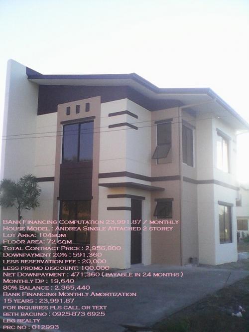 singe attached house and lot