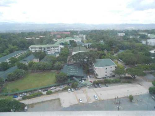 view of Miriam College fr the window