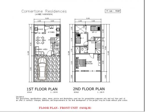 Floor Plan for Front uNit