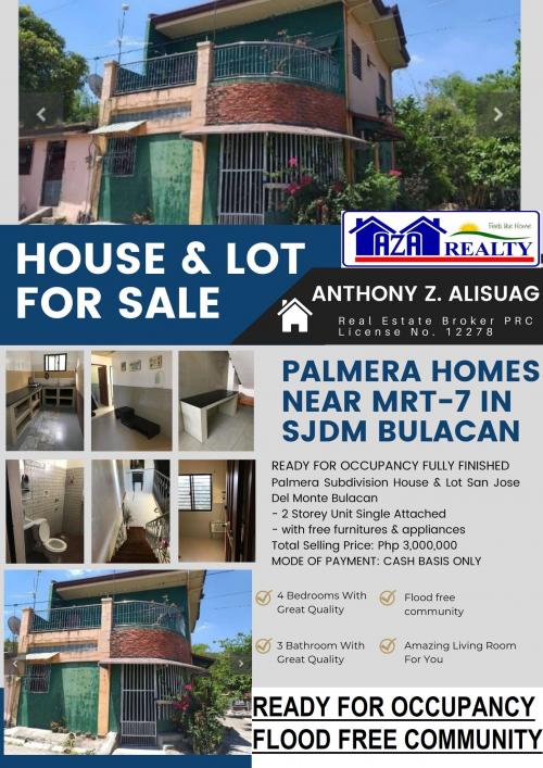 Palmera Subdivision House And Lot For Sale in San Jose Del Monte City Bulacan