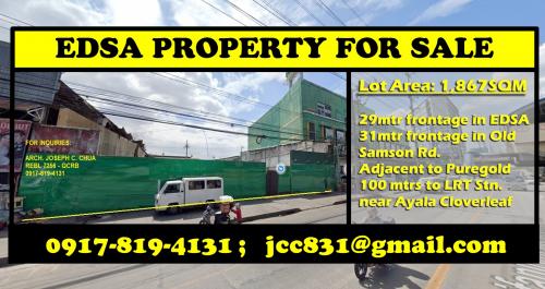 EDSA Balintawak Commercial lot for sale