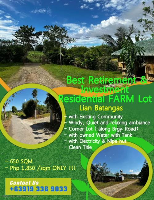 FOR SALE: Lot / Land / Farm Batangas